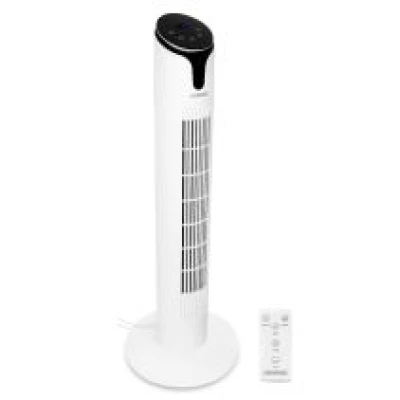 Luxurious Tower Fan – 86 cm – 3 speed settings – white | Incl. Remote control
