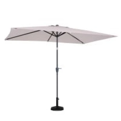 Parasol Rapallo 200x300cm – Premium rectangular parasol - Beige | Incl. concrete parasol base