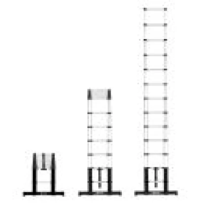 Telescopic ladder 3.8m with soft close and anti-slip feet 