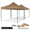 Gazebo Easy-Up – 6x3 m | Set incl. 2x Gazebo e 1x Sistema di Collegamento - Beige