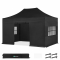 Tenda per feste - 3x4,5 m - Tenda Premium Easy-Up | Set con pareti laterali – Nero