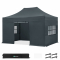Tenda per feste - 3x4,5 m - Tenda Premium Easy-Up | Set con pareti laterali – Grigio