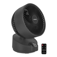 ventilatore da tavolo breeze molto silenzioso 3 velocità nero telecomando incluso-af501ac-vista principale-VONROC