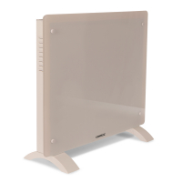 Luxurious electric heater – Convector - Glass panel – 1000W - Beige | WIFI