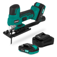 Seghetto Alternativo a Batteria VONROC 20V – Impugnatura a T | Incl. 2x batterie 2.0Ah e caricatore rapido
