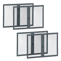 VONROC Pareti Laterali con Zanzariera - Per Gazebo PT501XX | Grigio