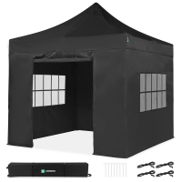 Easy-Up Gazebo - 3x3 m | Set incl. Pareti Laterali  - Nero