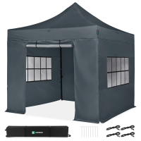 Easy-Up Gazebo - 3x3 m | Set incl. Pareti Laterali  - Grigio