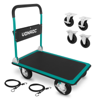 Carrello a piattaforma premium – con pneumatici ad aria – pieghevole | Portata massima 300 kg