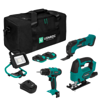 Tool set VPower 20V - 2.0Ah | Incl. 3 machines, 2 batteries and charger 