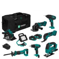 Tool set VPower 20V - 4.0Ah | Incl. 7 machines, 2 batteries and a quick charger 