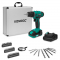 Trapano avvitatore a batteria 20V | Incl. batteria 2.0Ah, caricabatterie rapido e 46 accessori in valigetta di lusso