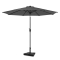 Ombrellone Recanati Ø300cm - Parasole Premium - Grigio | Con base in cemento di 20 kg