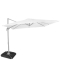 Ombrellone a sbalzo Pisogne 300x300cm - Parasole Premium - Bianco | Piastrelle base riempibili incluse