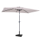 Ombrellone Rapallo 200x300cm - Parasole Premium - Beige | Con base in cemento di 20 kg
