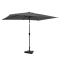 Ombrellone Rapallo 200x300cm - Parasole Premium - Grigio | Con base in cemento di 20 kg