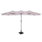 Ombrellone doppio Iseo 460x270cm - Parasole Premium - Beige | Piede di 26 kg incluso