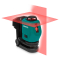 Livella laser a croce 360° ricaricabile 4V rosso | autolivellante - portata 20 metri