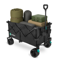 Carrello XL – pieghevole - 80kg – 200l | Nero
