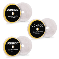 Tamponi in microfibra per lucidatura | Ø 150mm – Set da 3 pezzi