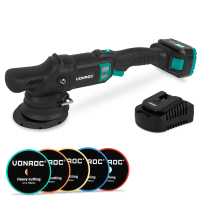 Lucidatrice Rotorbitale PRO 20V – Ø 125mm | Inclusa batteria 4.0Ah, caricatore rapido e 5 dischi lucidanti