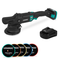 Lucidatrice Rotorbitale PRO 20V – Ø 125mm | Inclusa batteria 2.0Ah, caricatore rapido e 5 dischi lucidanti