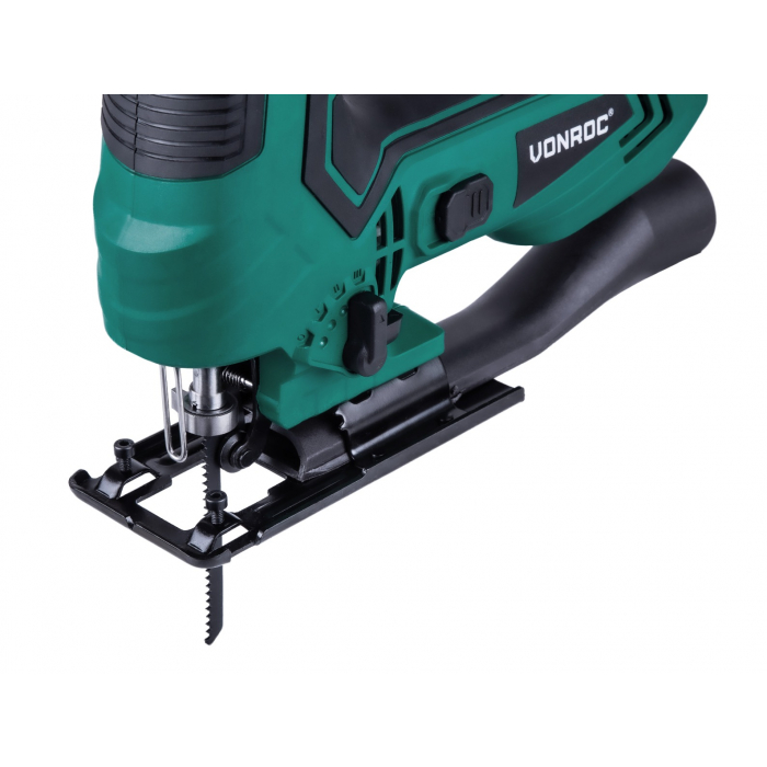 Seghetto Alternativo FERM 750W - Velocità Variabile, Lama 100mm, Incl. Adattatore Aspirapolvere, Per Legno E Metallo - copertina