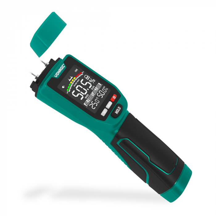 Misuratore di umidità PRO – 2-in-1 con pin o sensore – per legno e materiali da costruzione | Schermo LCD multicolore main product photo
