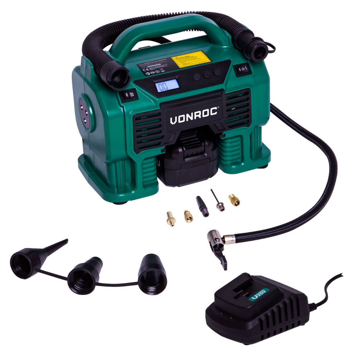 Compressore 20V - 12V - 4.0Ah| Incl. batteria e caricatore