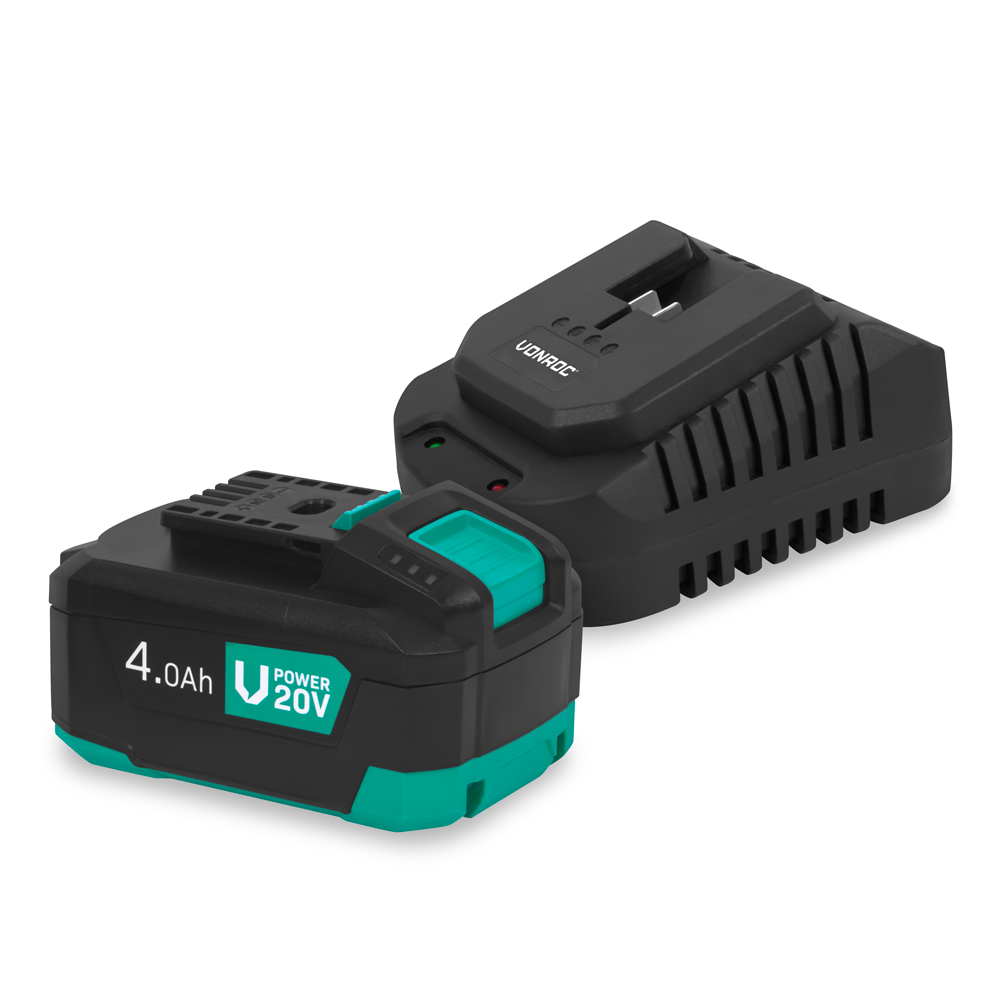 Starterset VPower 20V | Batteria 4.0Ah & Caricatore Rapido
